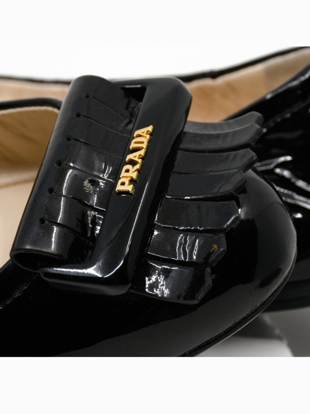 PRADA Black Patent Leather Ballerina Flats EU 38 US 8 - Picture 6 of 8